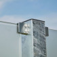 Plus Danmark Schutting composiet & mat glas in stalen frame | Futura recht antraciet (180 x 180 cm)