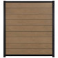 C-Wood Zelfbouw schutting composiet Modular bruin gevlamd - zwart alu accessoires (180 x 200 cm)