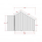 Plus Danmark Fietsenstalling met dubbele deur 5,7 m2 onbehandeld incl dakleer/alu strips 248 x 229 x 250 cm