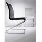 La Forma stoel Zenit | wit synthetisch leer met verchroomde poot
