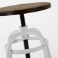 La Forma barkruk Malibu | wit staal met houten zitting