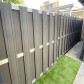 C-Wood schutting composiet Stijl antraciet met blank aluminium frame (180 x 180 cm)
