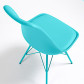 La Forma stoel Lars | blauwe kuipstoel met blauwe metalen poten