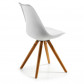 La Forma stoel Lars | witte kuipstoel met houten poten