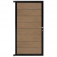 C-Wood Tuindeur aluminium zwart frame Modular - composiet bruin gevlamd (90 x 180 cm)