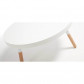 La Forma salontafel Brick | wit afgelakt mdf met poten beukenhout (80 x 80 cm)