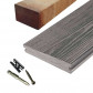 Eva-Last Vlonder totaalpakket composiet massief 2,4 x 19 cm driftwood grey (3 mtr) schorsmotief