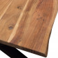 HomingXL Boomstamtafel massief Acacia | X-poot zwart gepoedercoat staal | 240 x 100 cm | Bladdikte 5 cm
