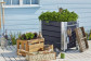 Plus Danmark Plantenbak vuren geimpregneerd - Cubic zwart 87 x 50 x 70 cm