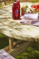 Plus Danmark picknickset vuren geimpregneerd | Kombi rond met rugleuning 237 x 237 x 84 cm