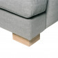 HomingXL hoekbank Roos chaise longue links | stof Kiss lichtgrijs 60 | 2,35 x 3,44 mtr breed