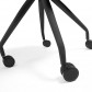 La Forma bureaustoel Lars | zwarte kuipstoel met zwarte metalen poten op wieltjes
