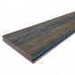 Eva-Last Vlonderplank composiet massief 2,4 x 19 cm driftwood dark schorsmotief (5 mtr)