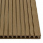 C-Wood Vlonderplank composiet semi massief 2,5 x 25 cm | XXL teak bruin (4 mtr) grove ribbel en geborsteld