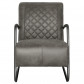 HomingXL Industriële fauteuil Voyager | leer Colorado grijs 02 | 78 cm breed