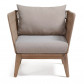 La Forma loungestoel Bellano | beige hardhout acacia gevlochten polyester touw