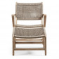 La Forma loungestoel Bastien | beige hardhout acacia gevlochten polyester touw