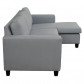 HomingXL loungebank Swing chaise longue rechts | stof Milano grijs 54 | 2,08 x 1,36 mtr breed