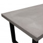 HomingXL Eettafel betonlook | U-poot zwart gepoedercoat staal | 180 x 100 cm | Bladdikte 5 cm