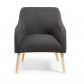 La Forma stoel Lobby | antraciet Varese stof met houten poten