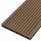 C-Wood Vlonderplank composiet semi massief 2,5 x 25 cm | XXL bruin gevlamd (4 mtr) grove ribbel en geborsteld