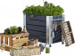 Plus Danmark Plantenbak vuren geimpregneerd - Cubic zwart 87 x 50 x 70 cm