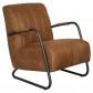 HomingXL Industriële fauteuil Juno | pilotenleer Niagara cognac 06 | 78 cm breed
