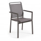 La Forma stoel Renna | taupe aluminium met grijs textilene zitting