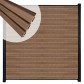 C-Wood Zelfbouw schutting composiet Rhombus Triple bruin gevlamd - zwart alu accessoires (180 x 200 cm)