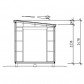 Plus Danmark Tuinhuis dubbele deur 7,5 m2 onbehandeld 328,9 x 229,4 x 247,8 cm