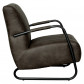 HomingXL Industriële fauteuil Juno | leer Colorado antraciet 01 | 78 cm breed