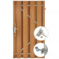 HomingXL Tuindeur hardhout recht met stalen frame (100 x 200 cm) inclusief beslag