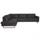 HomingXL Hoekbank - Riverdance - links - leer Colorado antraciet 01