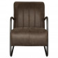 HomingXL Industriële fauteuil Juno | leer Bull bruin 15 | 78 cm breed