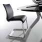 La Forma stoel Tribecca | zwart synthetisch leer met verchroomde poot