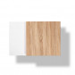 La Forma salontafel Yuki | wit afgelakt mdf en eikenhout (106/142 x 70/140)