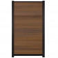 C-Wood Schutting composiet co-extrusie Garda teak met zwart aluminium kader (90 x 180 cm)