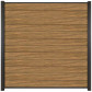C-Wood Zelfbouw schutting hardhout Mix & Match Thermo Fraké met antraciet alu accessoires (180 x 180 cm)