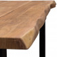 HomingXL Boomstamtafel massief Acacia | U-poot zwart gepoedercoat staal | 160 x 100 cm | Bladdikte 5 cm