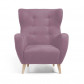 La Forma fauteuil Passo | licht paars gestoffeerd met houten poten