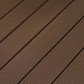 C-Wood Vlonderplank totaalpakket composiet 2,1 x 14 cm donker bruin (5 mtr) grove ribbel en vlak