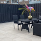 C-Wood schutting composiet Stijl antraciet met antraciet aluminium frame (180 x 180 cm)