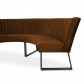 HomingXL Eetkamerbank - Hengelo - geschikt voor ronde tafel 130 cm - stof Element bruin 07
