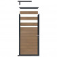 C-Wood Tuindeur aluminium antraciet frame Mix & Match - composiet bruin gevlamd (90 x 180 cm)