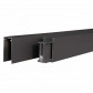 C-Wood Zelfbouw schutting verticaal Rhombus Double zwart - antraciet alu accessoires (170 x 180 cm)
