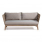 La Forma loungebank Bellano 3-zits | beige hardhout acacia gevlochten polyester touw