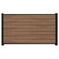 C-Wood Zelfbouw schutting composiet Rhombus Triple bruin gevlamd - zwart alu accessoires (180 x 90 cm)