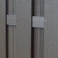 C-Wood schutting composiet Bari antraciet met antraciet aluminium frame (180 x 180 cm) incl. T- beslag
