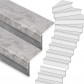 Stepwood Traprenovatie set - 1 kwart draai - 13 treden SPC toplaag Beton grijs incl. stootborden