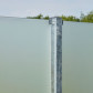 Plus Danmark Schutting composiet & mat glas in stalen frame | Futura recht antraciet (180 x 180 cm)